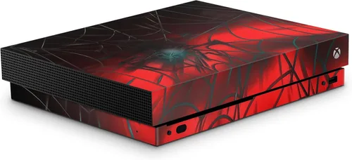 Vista 4 de Calcomanía para consola Xbox ONE X Spider + 2 fundas de controlador