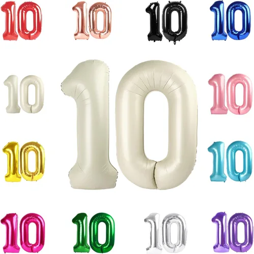 Vista 301 de Globo negro del número 0 de 40 pulgadas – globo número 0, decoraciones