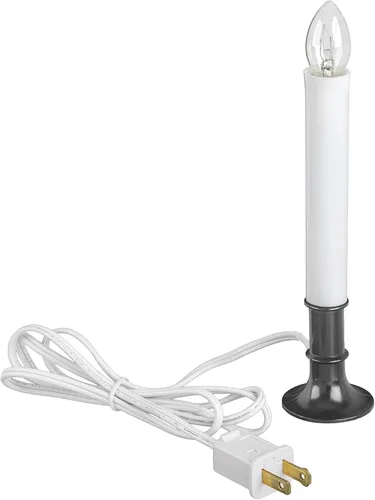 Vista 2 de Xodus Innovations AC1180 - Vela LED sin llama de ventana con enchufe eléctrico de 8.25 pulgadas, sensor de luz del atardecer al amanecer