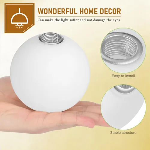 Vista 7 de KALLORY Pantalla de vidrio esmerilado de 3.93 pulgadas de repuesto redonda para lámpara colgante G9 adecuada para decoración del hogar e iluminación