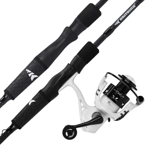 Vista 12 de KastKing Crixus Fishing Rod and Reel Combo, High Performance Spinning & Baitcaster Combo, IM6 Graphite 2Pc Blanks, Zirconium Oxide Rings