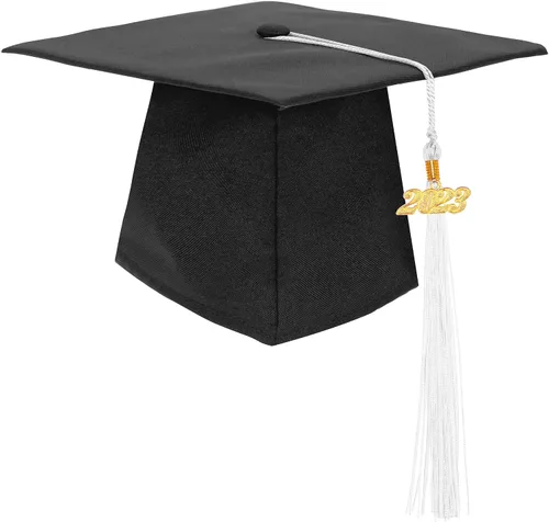 Vista 13 de Gorra de graduación negra con borla 2023/2024 para secundaria y licenciatura Negro Tassel