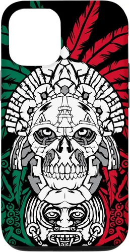 Vista 28 de Aztec Warrior Skull - Funda para iPhone 17, diseño de antepasados mexicanos