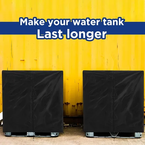 Vista 6 de Zhehao IBC - Funda de protección para tanque de agua, con cremallera, 210D, material de protección solar resistente al agua, cubierta para tanque