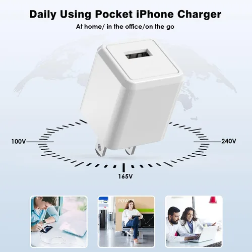 Vista 4 de Cargador para iPhone, [certificado Apple MFi] Paquete de 2 cables Lightning de carga rápida para iPhone, cable de sincronización de datos