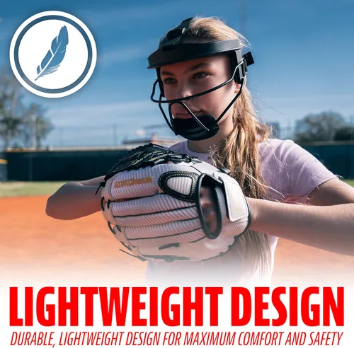 Vista 6 de Franklin Sports Softball Face Mask for Fielders - Girls Youth Face Shield for Infielders - Kids Fielding Guard for Fastpitch + Slowpitch Softball