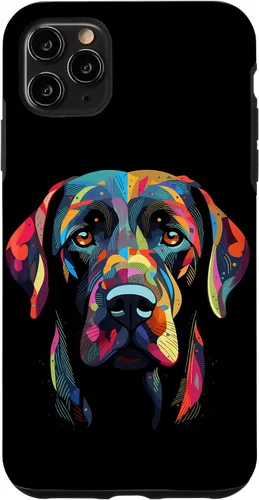 Vista 13 de Labrador Retriever - Carcasa para iPhone 17, diseño de cara de perro, color negro