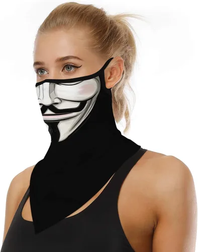 Vista 3 de YAYOUREL Polaina para el cuello, cubrebocas, bandanas para hombres y mujeres, de verano, UV, bufanda, cubrebocas, pasamontañas, diademas