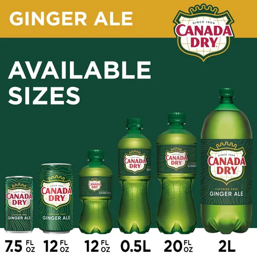 Vista 3 de Canada Dry Ginger Ale Soda, latas de 12 onzas líquidas, paquete de 12