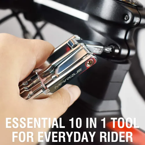 Vista 6 de MARQUE Multiherramienta 10 en 1 para bicicletas, kit de reparación de mini 10 herramientas para bicicletas de carretera y montaña.