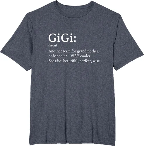 Vista 81 de Gigi Definition - Camiseta de regalo para abuela, cumpleaños y abuela, Negro