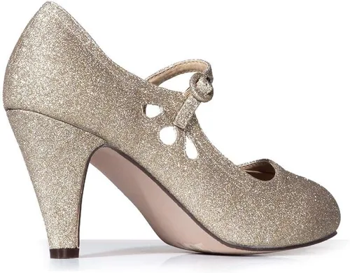 Vista 3 de J. Adams Pixie Mary Jane - Zapatos Oxford para mujer, bonitos tacones altos de gatito, zapatos retro vintage para mujer de los años 50, zapatos