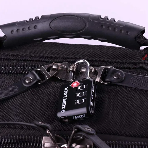 Vista 5 de SURE LOCK Cerraduras de equipaje de 3 dígitos aprobadas por la TSA con cuerpo de aleación de zinc y grillete de acero endurecido para bloquear