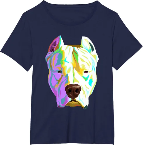 Vista 17 de Colorida camiseta Dogo Argentino, Negro, S