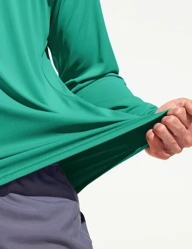 Vista 7 de TSLA - Camisetas de protección para hombre con protección FPU 50+, FPU UV, de ajuste holgado y manga larga, para natación, correr, entrenar fresco