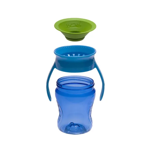 Vista 3 de Wow Cup for Baby 360 Trainer - Vaso para sorber, azul, 7 oz / 7.0 fl oz