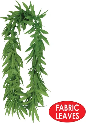 Vista 3 de Beistle Leis de hoja de helecho tropical de 6 piezas para recuerdos de fiesta hawaianos Luau, tema 420, accesorios de cabina de fotos de los años
