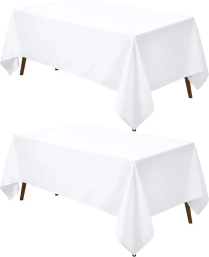 Vista 9 de Utopia Kitchen Mantel rectangular, 1 paquete, mantel lavable a máquina, mantel de poliéster para comedor, fiestas de bufé, pícnics, eventos, bodas