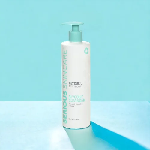 Vista 7 de Serious Skincare Limpiador facial glicólico de 12 onzas + herramienta de limpieza de cepillo facial oscilante, fórmula cremosa de limpieza profunda