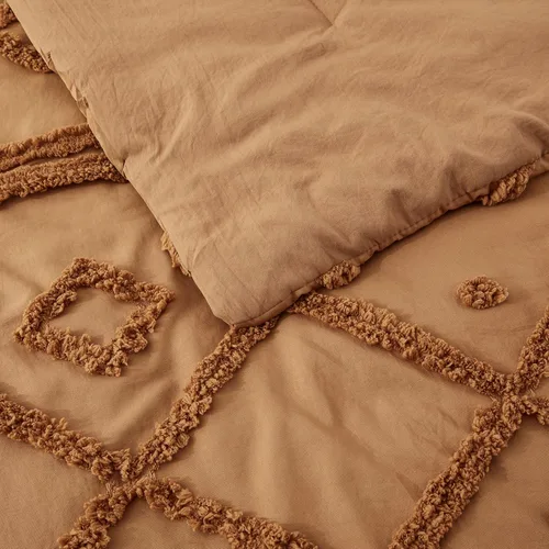Vista 28 de Oli Anderson Juego de Edredón Beige Queen Acolchado Juego de Ropa de Cama Queen 3 Piezas, Edredón Boho Shabby Chic con 2 Fundas de Almohada