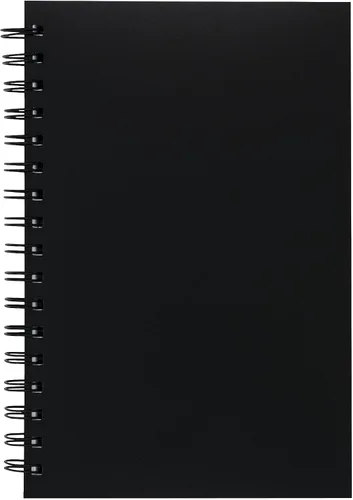 Vista 3 de UCreate Cuaderno de bocetos con cubierta de polietileno, peso pesado, 6 x 9 pulgadas, negro, 75 hojas