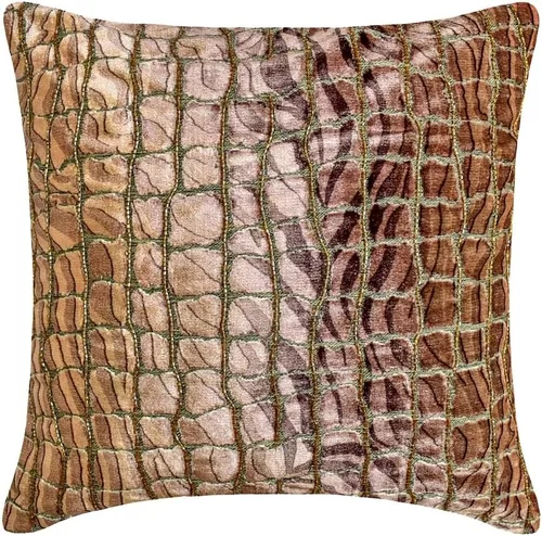 Vista 8 de The HomeCentric Fundas de almohada, fundas de cojín decorativas marrones para sofá de 16 x 16 pulgadas (15.7 x 15.7 in), cojines jacquard, 7. Marrón