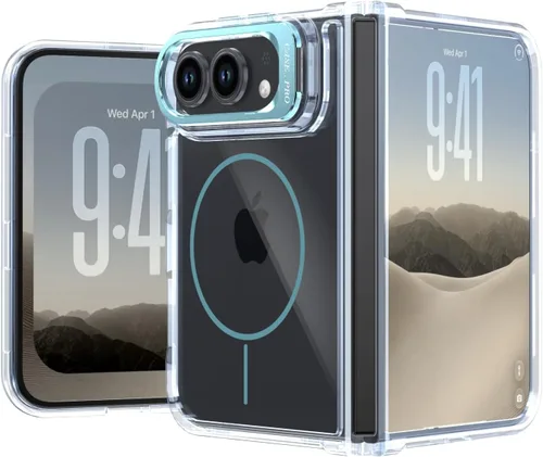 Vista 12 de Funda magnética para iPhone Duo, transparente, negra Negro