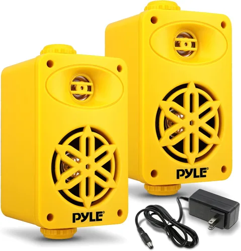 Vista 17 de Pyle USA - Par de altavoces Bluetooth para interiores y exteriores, sistema de altavoces de rango completo de 2 vías de 300 W, doble impermeable, 4