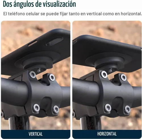 Vista 4 de sincetop Soporte universal de teléfono para bicicleta, soporte de teléfono con tapa de vástago de aluminio para bicicletas de montaña y carretera