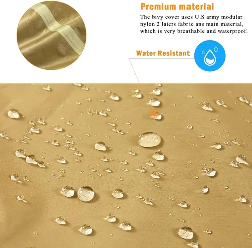 Vista 5 de Akmax.cn Funda de vivac para saco de dormir para sistema de dormir modular del ejército militar, capa exterior impermeable para saco de dormir