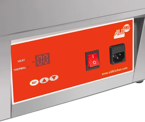 Vista 4 de ALDKitchen Olla para derretir chocolate Máquina de temple de chocolate con control digital 3 tanques para 27 libras (26.5 lbs) de chocolate