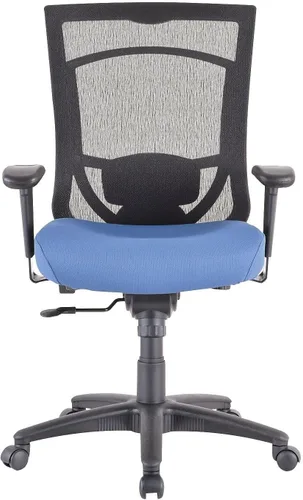 Vista 4 de Tempur-Pedic Silla de oficina de tela con respaldo de malla - Negro y gris ágata