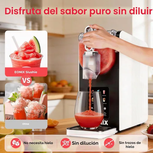 Vista 6 de Máquina de granizado no necesita hielo, máquina de granizado de 64 onzas para el hogar con función de limpieza automática, máquina comercial