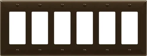 Vista 8 de ENERLITES Placa de pared decorativa para interruptor de luz o receptáculo, tamaño 6-Gang 4.50" x 11.81" pulgadas, policarbonato termoplástico Negro