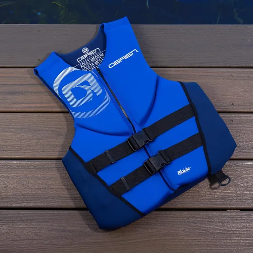Vista 2 de O'Brien Chaleco salvavidas tradicional de neopreno USCGA para hombre Azul