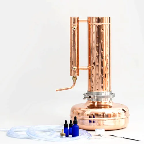 Vista 15 de Kit de destilador de aceites esenciales para la fabricación y extracción de aceite de destilación al vapor, equipo de destilación para el hogar