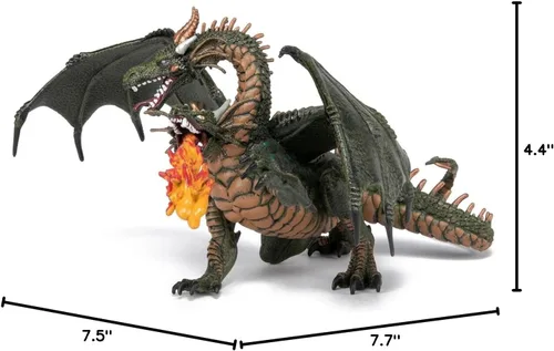 Vista 10 de Papo - Figura realista de dragón de dos cabezas - A partir de 3 años - Colección de fantasía y medieval - Juego creativo de aventuras legendarias