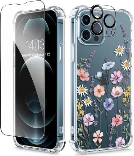 Vista 50 de GVIEWIN - Funda para iPhone 11 con protector de pantalla + protector de lente de cámara, cubierta protectora transparente suave de poliuretano