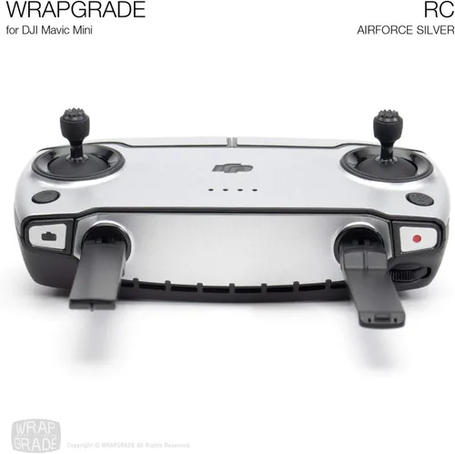 Vista 2 de Wrapgrade Skin compatible con DJI Mavic Mini Mando a distancia (Airforce Silver)