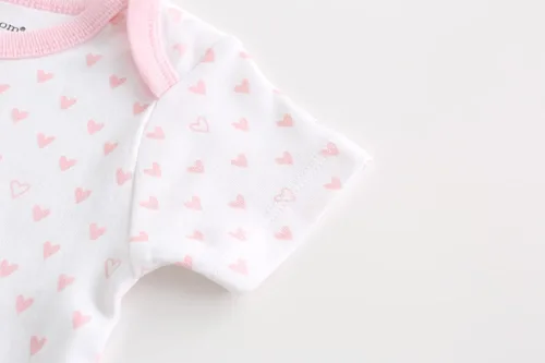Vista 2 de Chamie Bebé recién nacido lindo diseño mono manga corta ropa de bebé de una pieza para niños