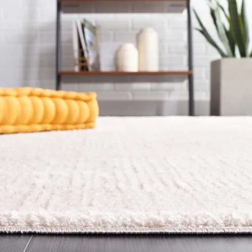 Vista 4 de SAFAVIEH Melody Collection - Alfombra de pasillo de 2 pies 2 pulgadas x 8 pies, color marfil y gris, diseño moderno, ideal para zonas de alto