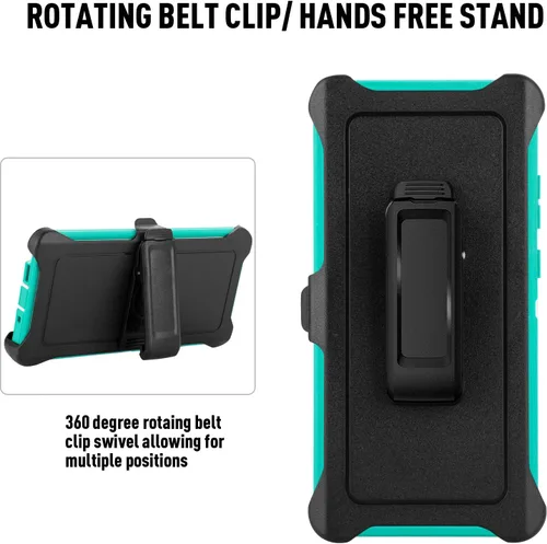 Vista 4 de Funda para Galaxy Note 20 con clip para cinturón, protección contra caídas, cuerpo completo, resistente, a prueba de golpes, caídas y polvo, funda