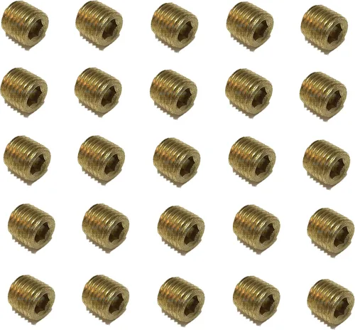 Vista 4 de Latón COUNTERSUNK HEX Plug 1/16" macho NPT MNPT combustible/aire/agua/aceite/gas WOG (cantidad 01)