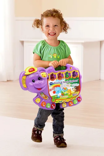 Vista 4 de VTech elefante para tocar y aprender, morado, exclusivo en línea