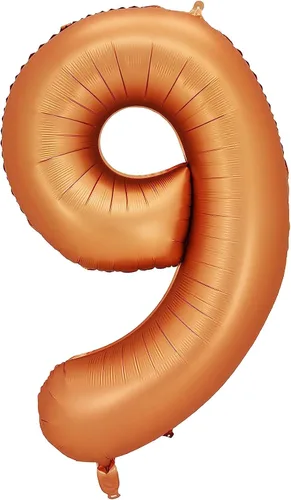 Vista 3 de Globos de aluminio naranja número 0, 40 pulgadas