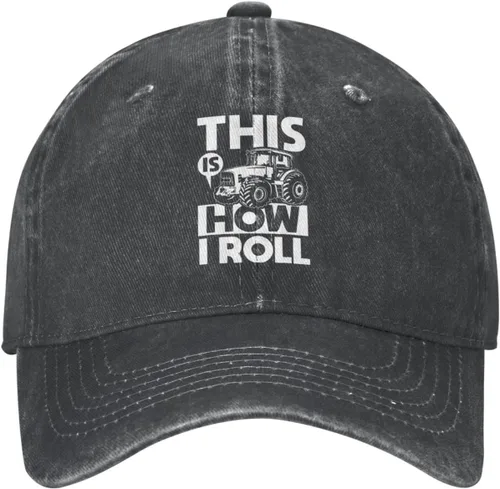 Vista 2 de Sombrero de camionero vintage para adultos, así es como ruedo divertido tractor agrícola, gorra de béisbol divertida