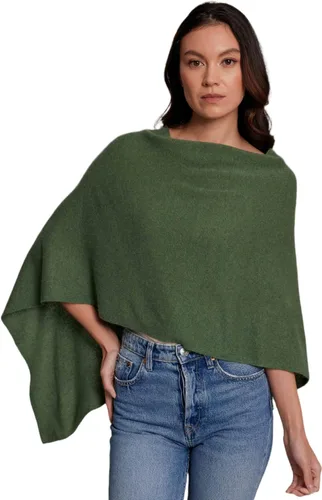 Vista 44 de CLAUDIA NICHOLE by Alashan Poncho estilo vestido, 100% cachemira Ejército/1032