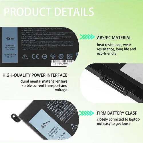 Vista 4 de Batería de repuesto para Dell Inspiron 14 15 3000 5000 3493 3582 5480 5485 5491 5493 5585 5590 5593 5593 5594 5698 P93G; 001 7 586 Vostro 3491 VM732