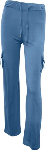 Vista 6 de Pantalones de yoga con corte de bota para mujer, con bolsillos de carga, elásticos, pantalones palazzo, pantalones largos y anchos para entrenamiento