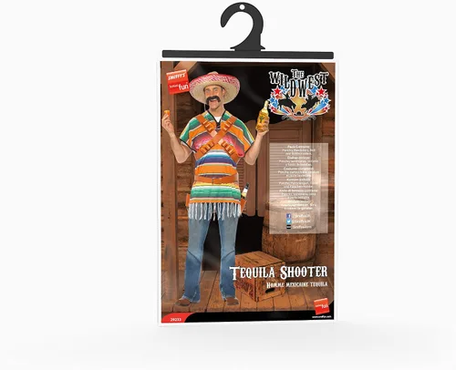 Vista 7 de Smiffy's - Disfraz de tequila para hombre con cinturón de poncho